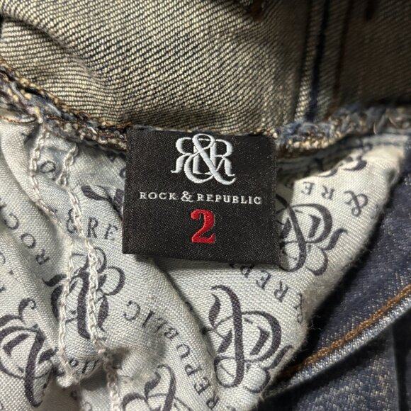 Rock‎ & Republic Kasandra Jeans Women’s 2L Dark Wash Bootcut Stretch Denim Long - Picture 10 of 16
